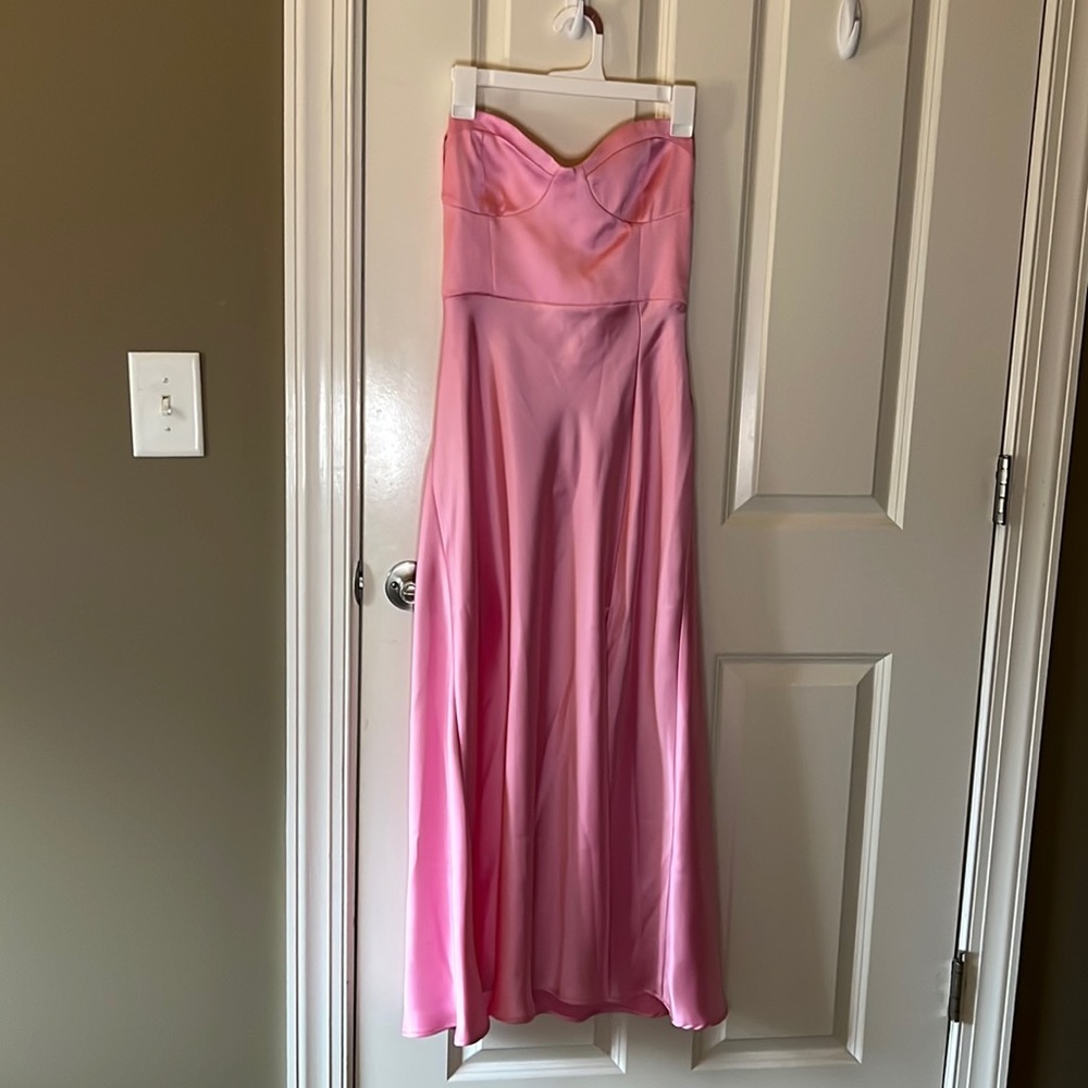 Satin Print Dress - Zara (large and xl) in pink